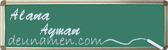 Alana Ayman Visitenkarte